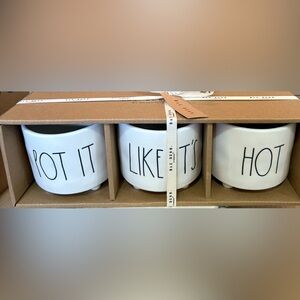 Rae Dunn White Ceramic Planter Set